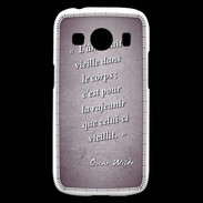 Coque Samsung Galaxy Ace4 Ame nait Violet Citation Oscar Wilde
