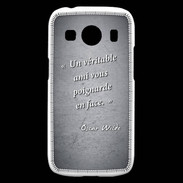 Coque Samsung Galaxy Ace4 Ami poignardée Noir Citation Oscar Wilde