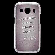 Coque Samsung Galaxy Ace4 Ami poignardée Violet Citation Oscar Wilde