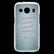 Coque Samsung Galaxy Ace4 Ami poignardée Turquoise Citation Oscar Wilde