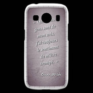 Coque Samsung Galaxy Ace4 Avis gens violet Citation Oscar Wilde