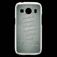 Coque Samsung Galaxy Ace4 Avis gens Vert Citation Oscar Wilde