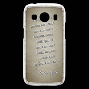 Coque Samsung Galaxy Ace4 Bons heureux Sepia Citation Oscar Wilde