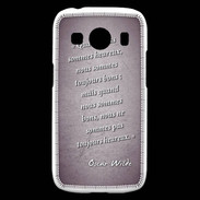 Coque Samsung Galaxy Ace4 Bons heureux Violet Citation Oscar Wilde