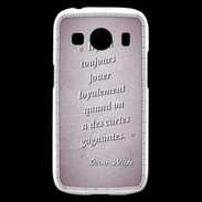 Coque Samsung Galaxy Ace4 Cartes gagnantes Rose Citation Oscar Wilde