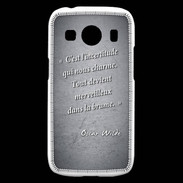 Coque Samsung Galaxy Ace4 Incertitude amour Noir Citation Oscar Wilde