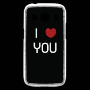 Coque Samsung Galaxy Ace4 I love you noir