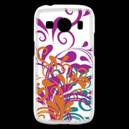 Coque Samsung Galaxy Ace4 motif floral orange