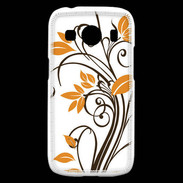 Coque Samsung Galaxy Ace4 motif floral marron
