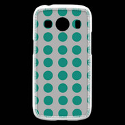 Coque Samsung Galaxy Ace4 pois gris & turquoise