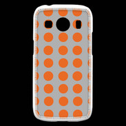 Coque Samsung Galaxy Ace4 pois gris & orange