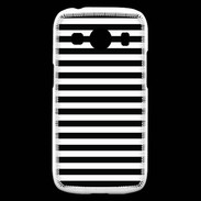 Coque Samsung Galaxy Ace4 rayures noires et blanches