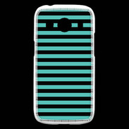 Coque Samsung Galaxy Ace4 rayures noires et bleues