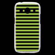 Coque Samsung Galaxy Ace4 rayures noires et vertes
