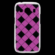 Coque Samsung Galaxy Ace4 losange noir & rose