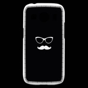 Coque Samsung Galaxy Ace4 moustache noir & blanc