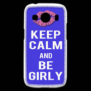 Coque Samsung Galaxy Ace4 Keep Calm Girly Bleu