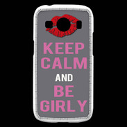 Coque Samsung Galaxy Ace4 Keep Calm Girl Gris