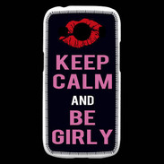Coque Samsung Galaxy Ace4 Keep Calm Girly Noir