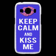 Coque Samsung Galaxy Ace4 Keep Calm Kiss me Bleu