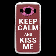 Coque Samsung Galaxy Ace4 Keep Calm Kiss me Brique