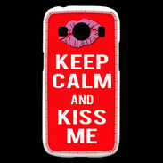 Coque Samsung Galaxy Ace4 Keep Calm Kiss me Rouge