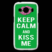 Coque Samsung Galaxy Ace4 Keep Calm Kiss me Vert
