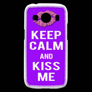Coque Samsung Galaxy Ace4 Keep Calm Kiss me Violet