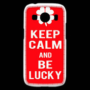 Coque Samsung Galaxy Ace4 Keep Calm Be Lucky Rouge