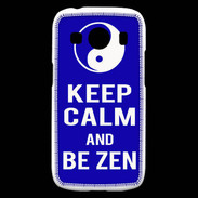 Coque Samsung Galaxy Ace4 Keep Calm Be Zen Bleu