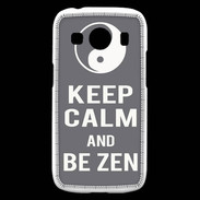 Coque Samsung Galaxy Ace4 Keep Calm Be Zen Gris