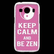 Coque Samsung Galaxy Ace4 Keep Calm Be Zen Rose