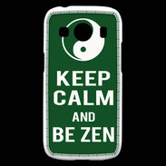 Coque Samsung Galaxy Ace4 Keep Calm Be Zen Vert