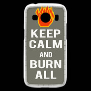 Coque Samsung Galaxy Ace4 Keep Calm Burn Gris