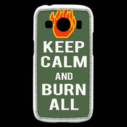 Coque Samsung Galaxy Ace4 Keep Calm Burn Kaki