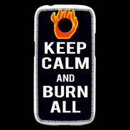 Coque Samsung Galaxy Ace4 Keep Calm Burn Noir
