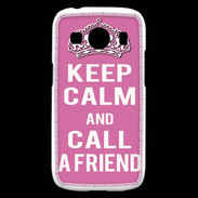 Coque Samsung Galaxy Ace4 Keep Calm Call Rose