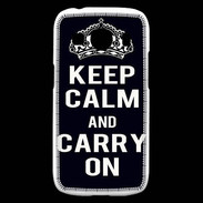 Coque Samsung Galaxy Ace4 Keep Calm Carry on Noir