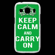Coque Samsung Galaxy Ace4 Keep Calm Carry on Vert