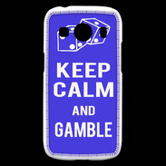 Coque Samsung Galaxy Ace4 Keep Calm Gamble Bleu