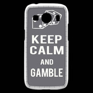 Coque Samsung Galaxy Ace4 Keep Calm Gamble Gris