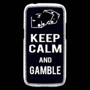 Coque Samsung Galaxy Ace4 Keep Calm Gamble Noir