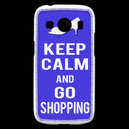 Coque Samsung Galaxy Ace4 Keep Calm Go Shopping Bleu