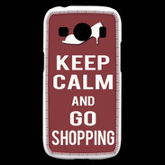 Coque Samsung Galaxy Ace4 Keep Calm Go Shopping Brique