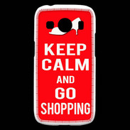 Coque Samsung Galaxy Ace4 Keep Calm Go Shopping Rouge