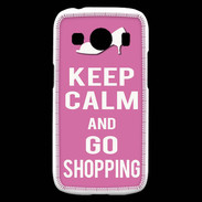 Coque Samsung Galaxy Ace4 Keep Calm Go Shopping Rose