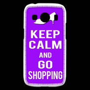 Coque Samsung Galaxy Ace4 Keep Calm Go Shopping Violet