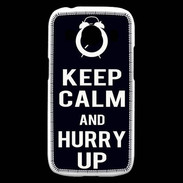 Coque Samsung Galaxy Ace4 Keep Calm Hurry up Noir