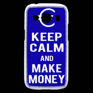 Coque Samsung Galaxy Ace4 Keep Calm Make money Bleu