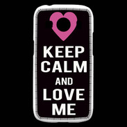 Coque Samsung Galaxy Ace4 Keep Calm Love Noir